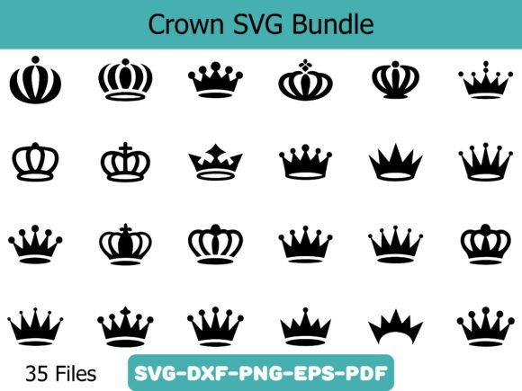 Crown SVG Bundle: A Versatile Graphics Asset for Crafts