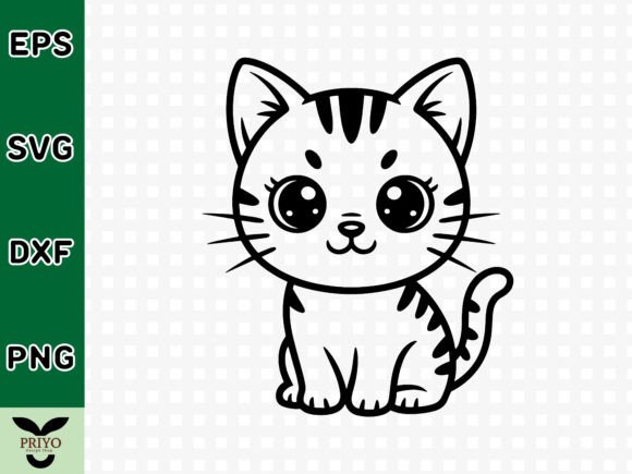 Cute Baby Cat Sitting SVG: A Must-Have for Crafts and Graphics