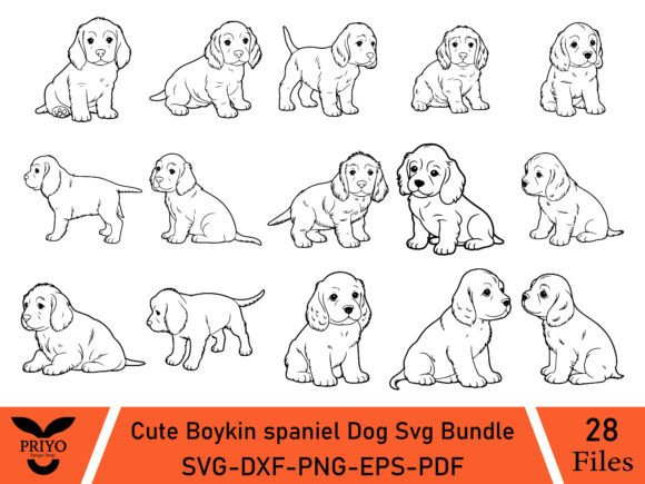 Cute Boykin Spaniel Dog Svg Bundle: A Crafts Graphics Gem