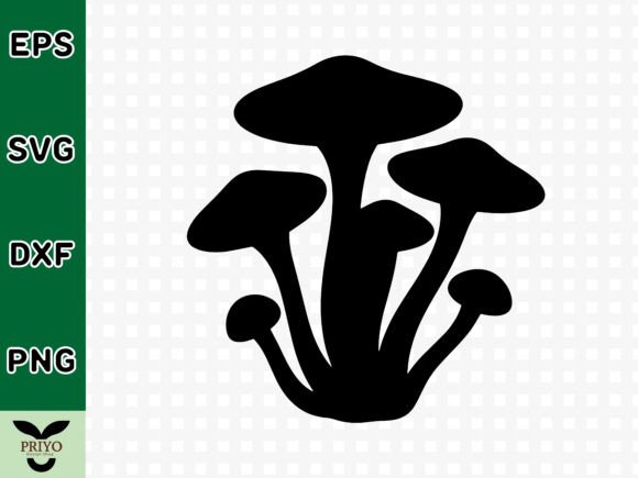 Exploring Silhouette of Wild Mushrooms SVG for Creative Crafts