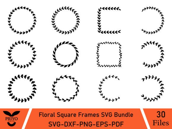 Floral Square Frames SVG Bundle: A Designer's Review
