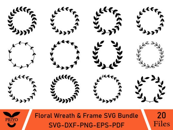 Floral Wreath Frame SVG Bundle: A Versatile Design