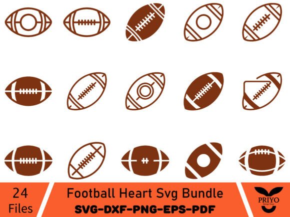 Football Heart Svg Bundle: A Creative Graphics Asset for Crafts