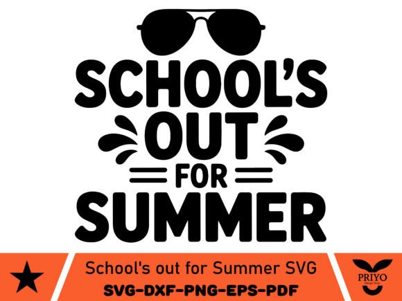 Summer Fun with School's Out SVG for Crafts & Graphics