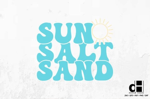 Sun Salt Sand – Summer Day SVG PNG: A Creative Craft Graphics Asset