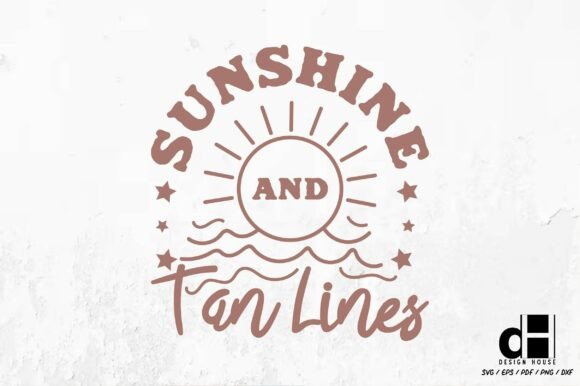 Sunshine and Tan Lines Summer SVG PNG for Crafts